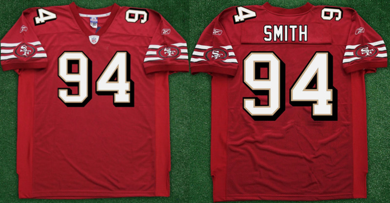 Men's Red San Francisco 49ers Customized Stitched Football Jersey